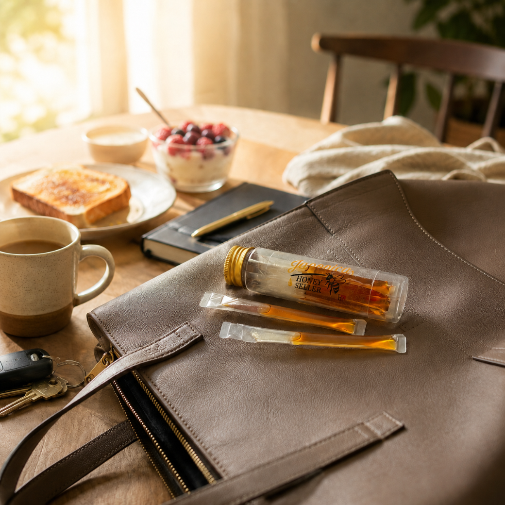 国産 日本みつばちの生蜂蜜 スティック10本|2g×10本・携帯ケース付き(トライアルセット)