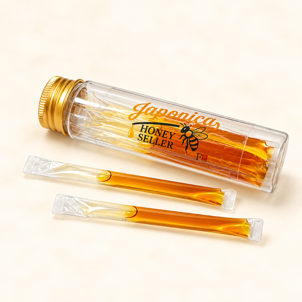 国産 日本みつばちの生蜂蜜 スティック10本｜2g×10本・携帯ケース付き（トライアルセット）