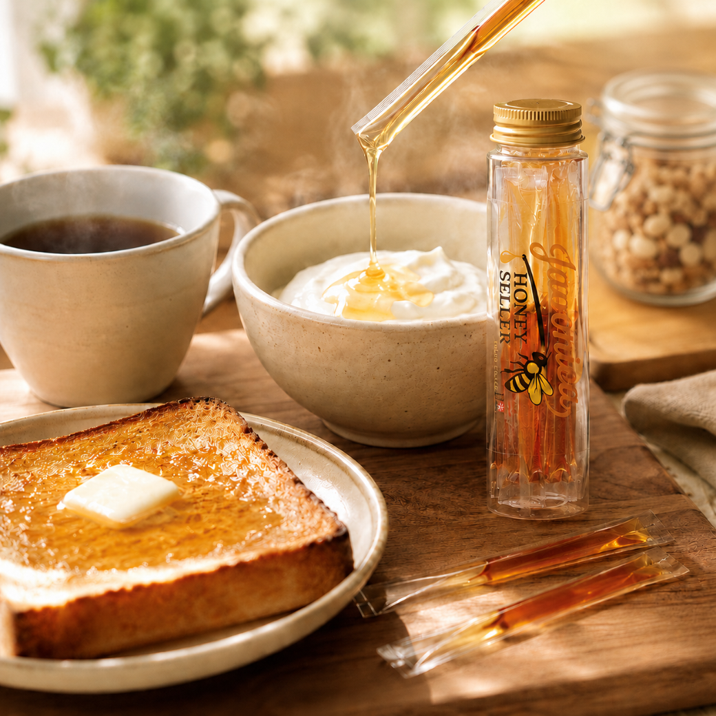 国産 日本みつばちの生蜂蜜 スティック10本｜2g×10本・携帯ケース付き（トライアルセット）